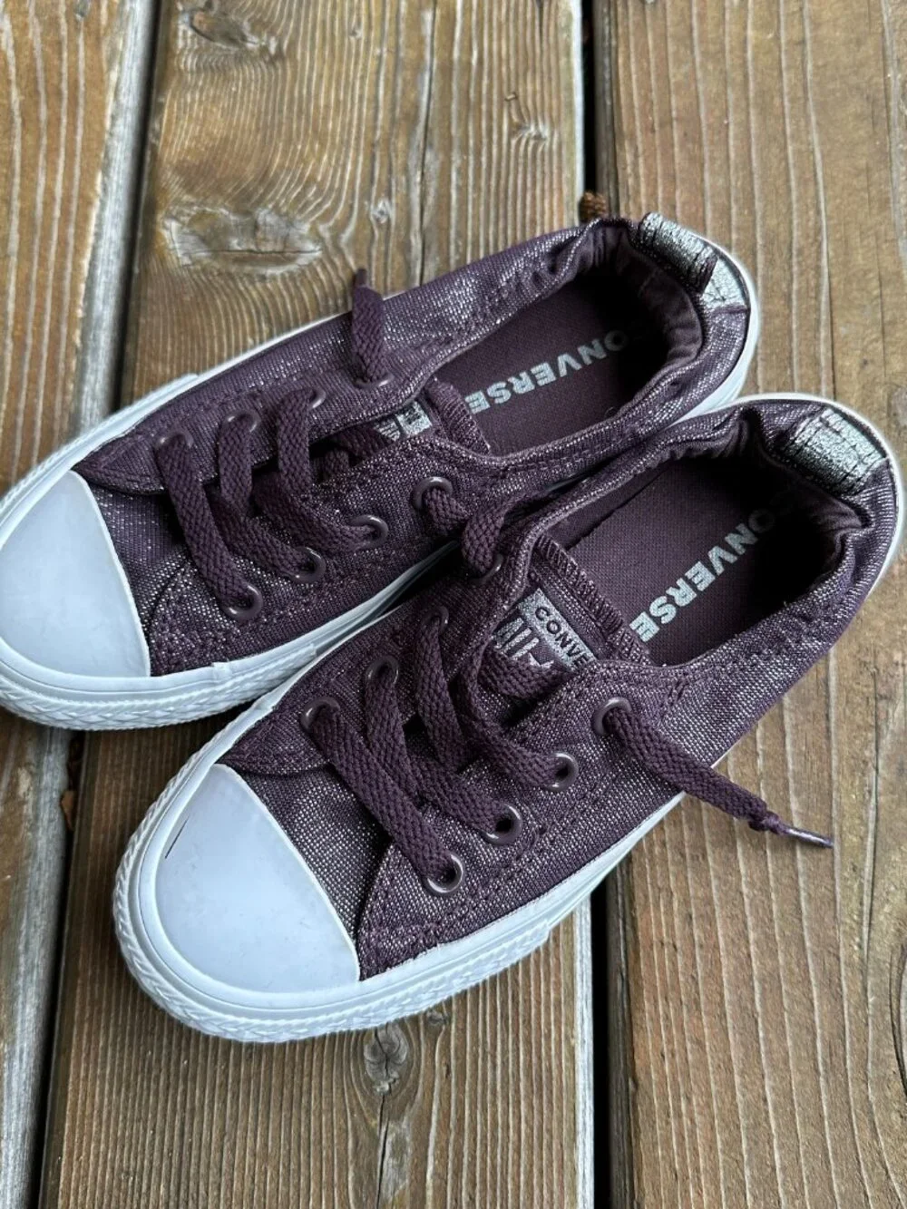 Converse - CT All Star Shoreline Metallic Purple Sneakers - Junior 13 - 662255F